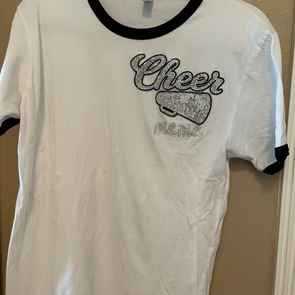 Next Level CHEER MAMA Rhinestone Short Sleeved Shirt M - Picture 13 of 14